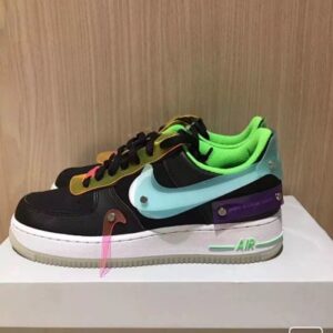 Zapatillas Air Force 1 Low 07 negras que brillan en la oscuridad