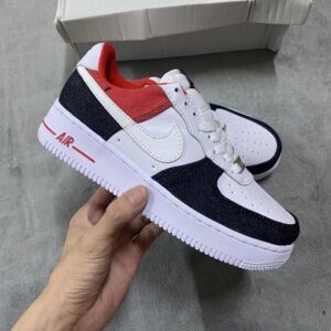 Nike Air Force 1 "USA Denim" Equipo de EE. UU. Denim Bicolor Blanco Azul Rojo