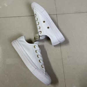 Zapatillas de lona bajas de piel Converse Platinum