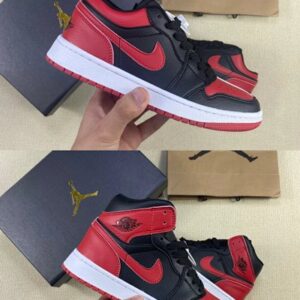 Aj1 Yin Yang en negro y rojo, versión alta y baja