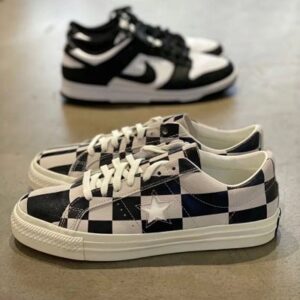 Converse One Star de cuadros en blanco y negro