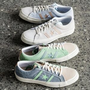 Converse One Star Kimura en colores azul, verde y blanco