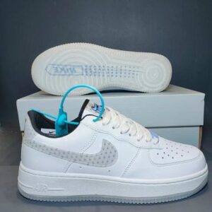 AF1 Air Force 1 blancas y grises con suela transparente 3D