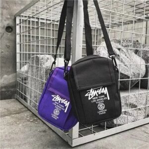 stussy bolsa de lona cruzada