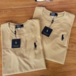 Polo de algodón puro con bordado de logo en el pecho, disponible en 9 colores